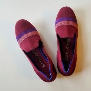 Rothy's Garnet Reflective Stripe Loafer
